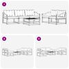 vidaXL Set di divani da esterno 6 pcs Grigio Naturale e Chiaro