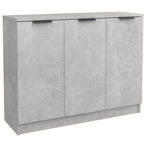 vidaXL Credenza Grigio Cemento 90,5x30x70 cm in Legno Multistrato