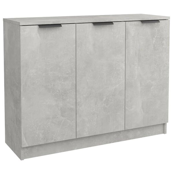 vidaXL Credenza Grigio Cemento 90,5x30x70 cm in Legno Multistrato