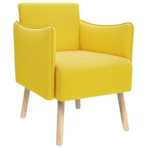 vidaXL Sedia d'accento Giallo Chiaro Tessuto