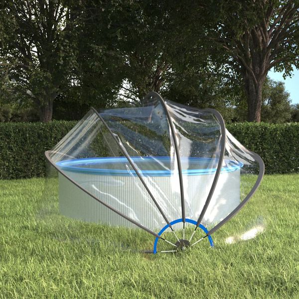 vidaXL Cupola per Piscina Rotonda 376x188 cm PVC