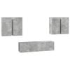 vidaXL Set di Mobili Porta TV 6 pz Grigio Cemento in Legno Multistrato