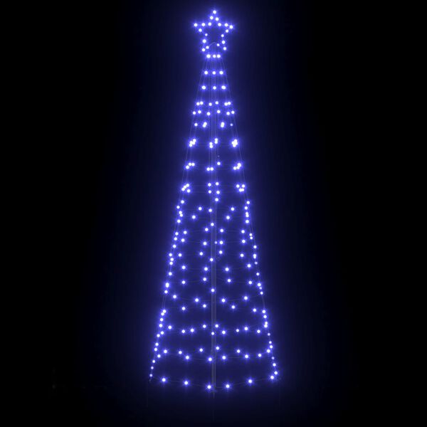 vidaXL Albero di Natale LED con picchetti per il terreno Blu 250 cm