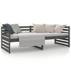 vidaXL Dormeuse Grigia 80x200 cm in Legno Massello di Pino