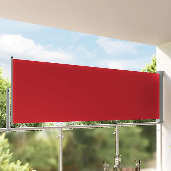 vidaXL Tenda Laterale Retrattile per Patio 120x300 cm Rossa