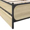 vidaXL Giroletto Cassetti Rovere Sonoma 200x200 cm Legno Multistrato