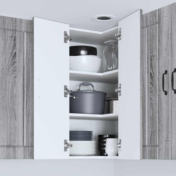 vidaXL Mobile da cucina Lucca Grigio Sonoma 57 x 57 x 80 cm