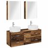 vidaXL Set di mobili per il bagno 5 pz Legno antico