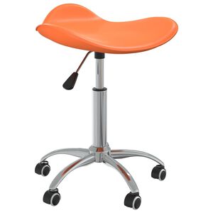 vidaXL Sedia da Pranzo Girevole Arancione in Similpelle