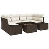 vidaXL Set Divano da Giardino 8 pz Marrone e Crema polyrattan