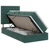 vidaXL Letto con contenitore e materasso Verde Scuro 100 x 200 cm
