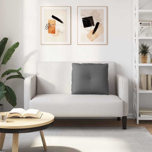 vidaXL Cuscino per Schiena Grigio scuro 60 x 19 x 50 cm Tessuto