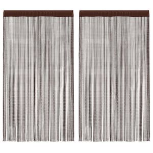 vidaXL 2 Pz Tende a Fili 100x250 cm Marroni