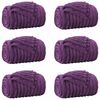 vidaXL Coperte da Pile 6 pcs Viola 270 x 240 cm Panno