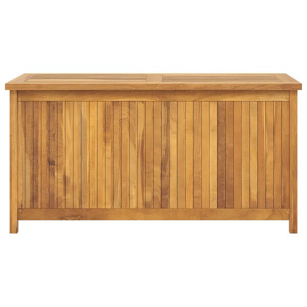 vidaXL Cassa da Giardino 114x50x58 cm in Legno Massello di Teak