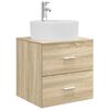 vidaXL Mobile Lavabo da Parete Rovere Sonoma 49,5 x 44,5 x 65 cm