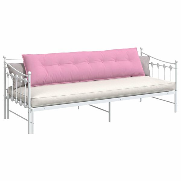 vidaXL Cuscino per Schiena Rosa 200 x 19 x 50 cm Tessuto