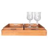 House Nordic Vassoio 3 pz Christina con Manici in Teak Naturale