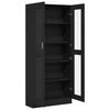 vidaXL Armadio per Libri Rovere nero 82,5 x 30,5 x 185 cm