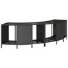 vidaXL Scaffali Portaoggetti Vasca Idromassaggio 2pz Polyrattan Nero