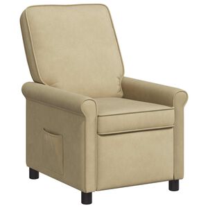 vidaXL Poltrona reclinabile Grigio Verde 69 x 95 x 101 cm Tessuto