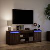 vidaXL Mobile Porta TV con LED Rovere Marrone 139,5x34x50cm Truciolato