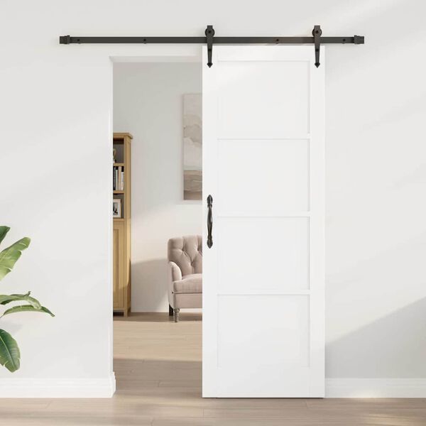 vidaXL Porta scorrevole ORKDAL Bianco 73,5 x 211 cm Pino massello