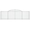 vidaXL Cesti Gabbioni ad Arco 5 pz 300x50x80/100 cm Ferro Zincato