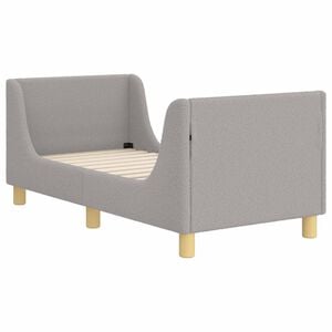 vidaXL Struttura letto per bambini con testata Grigio Chiaro Boucl&eacute;