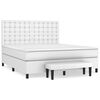 vidaXL Giroletto a Molle con Materasso Bianco 180x200 cm in Similpelle