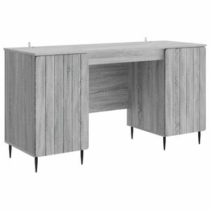 vidaXL Scrivania Grigio Sonoma 142,5 x 50 x 75 cm Legno ingegnerizzato