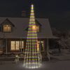 vidaXL Albero di Natale Pennone Colorato 1134 LED 800 cm