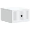 vidaXL Mobiletto da notte a muro con cassetto Bianco 33 x 34,5 x 20 cm