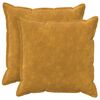 vidaXL Federa 2 pz HOUTEN Giallo 60 x 60 cm Fleece in microfibra