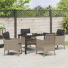 vidaXL Set da Pranzo per Giardino 5 pcs Grigio chiaro polyrattan