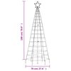 vidaXL Albero di Natale a LED con Punte 220 LED Bianco Caldo 180 cm