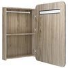 vidaXL Armadietto Bagno con Specchio e LED Rovere 60x11x80 cm
