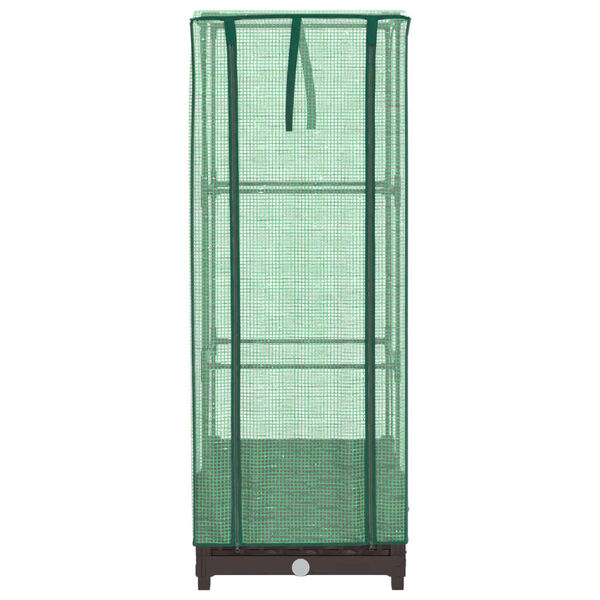 vidaXL Letto Rialzato con Copertura Serra Effetto Rattan 40x40x123 cm