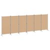 vidaXL Divisore per Stanza a 6 Pannelli Beige 520 x 180 cm Tessuto