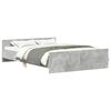 vidaXL Giroletto con Testiera e Pediera Grigio Cemento 120x200 cm