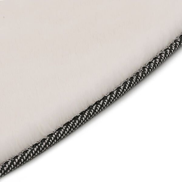 vidaXL Tappeto 80 cm Pelliccia di Coniglio Sintetica Crema