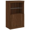 vidaXL Credenza con Luci LED Rovere Marrone 60,5x37x100 cm