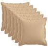 vidaXL Federa 6 pz HOUTEN Crema 30 x 30 cm Lino