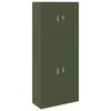 vidaXL Armadio 2 pz Verde Oliva 90 x 40 x 210 cm Acciaio Bloccabile