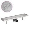 vidaXL Canaletta di Drenaggio Lineare 530x140 mm in Acciaio Inox