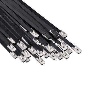 vidaXL Fascetta per Cavi 250 pz 4,6 x 800 mm Nero