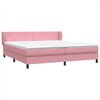 vidaXL Giroletto a Molle con Materassi Rosa 180x220 cm in Velluto