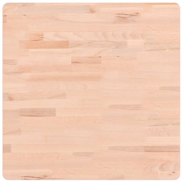 vidaXL Piano per Tavolo 60x60x2,5 cm Quadrato Legno Massello di Faggio