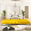 vidaXL Divano Letto a 2 Posti Giallo in Velluto