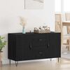 vidaXL Credenza Rovere Nero 100 x 36 x 60 cm Legno multistrato